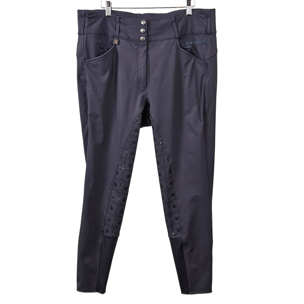 Romfh Equestrian Womens Full Seat Silicone Grip Riding Pant Breeches Gray | 38 R